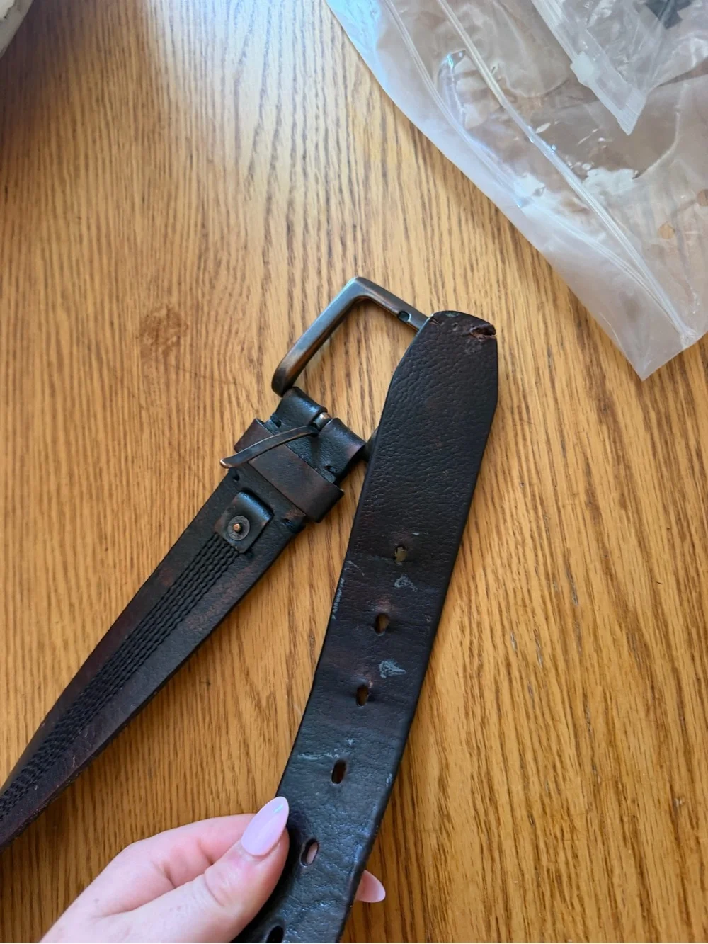Levi's Black Leather Strap Belt with Subtle Logo